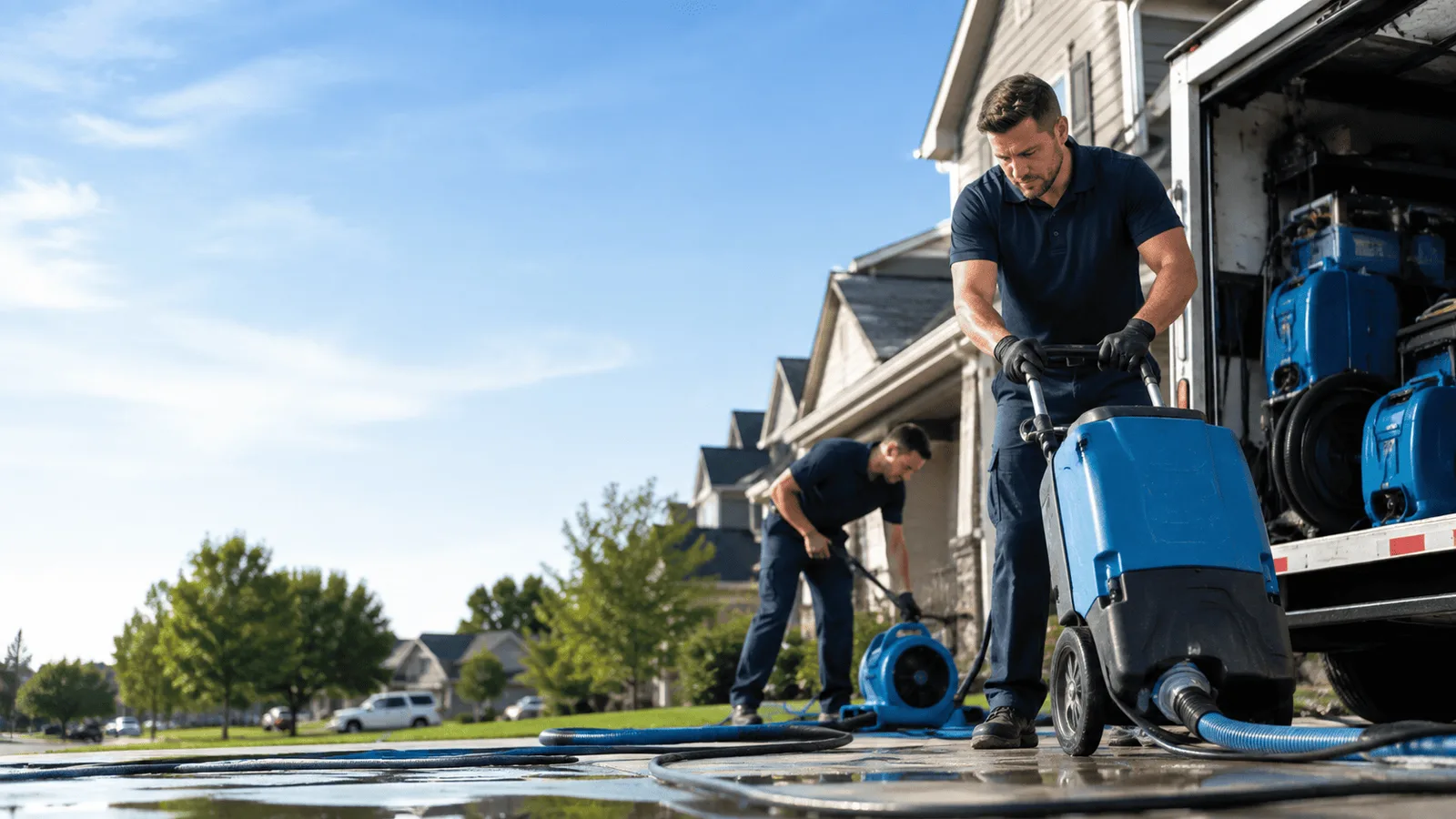 Dehumidification being performed in East Rochester, OH